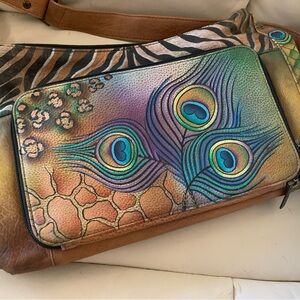 Artistic Peacock Feather Shoulder Bag